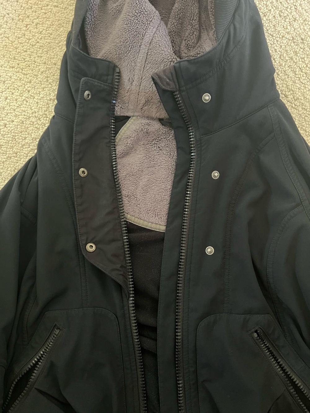 lululemon athletica Black Hooded Jacket (vintage) - Picture 2 of 5